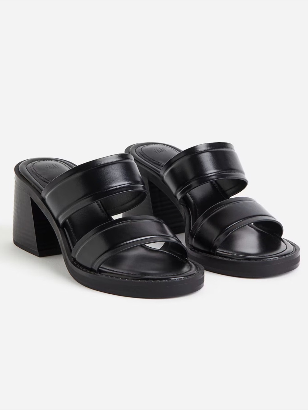 H&M Block Heeled Sandals - Black